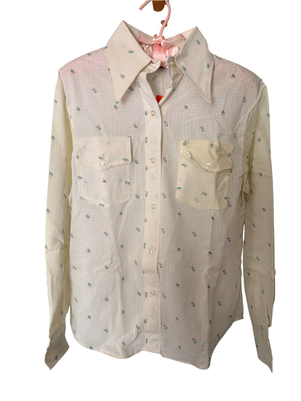 Dunwoodie Women's Rare Vintage 50’s Button Down Blouse Cottagecore Size M